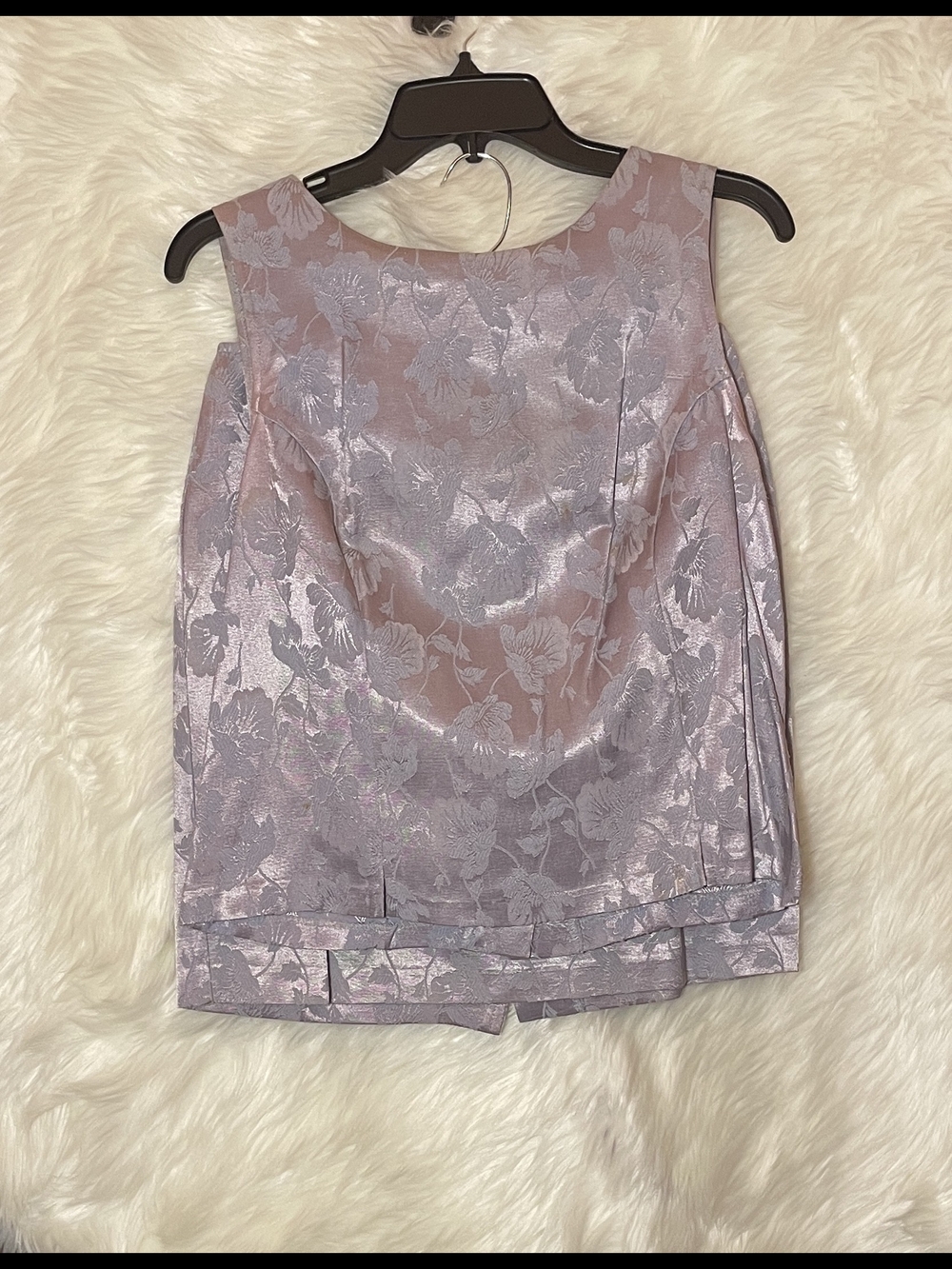 Satin Floral Jacquard Set in Lilac